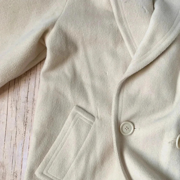 Vintage made in USA off white wool long coat - Picture 6 of 9